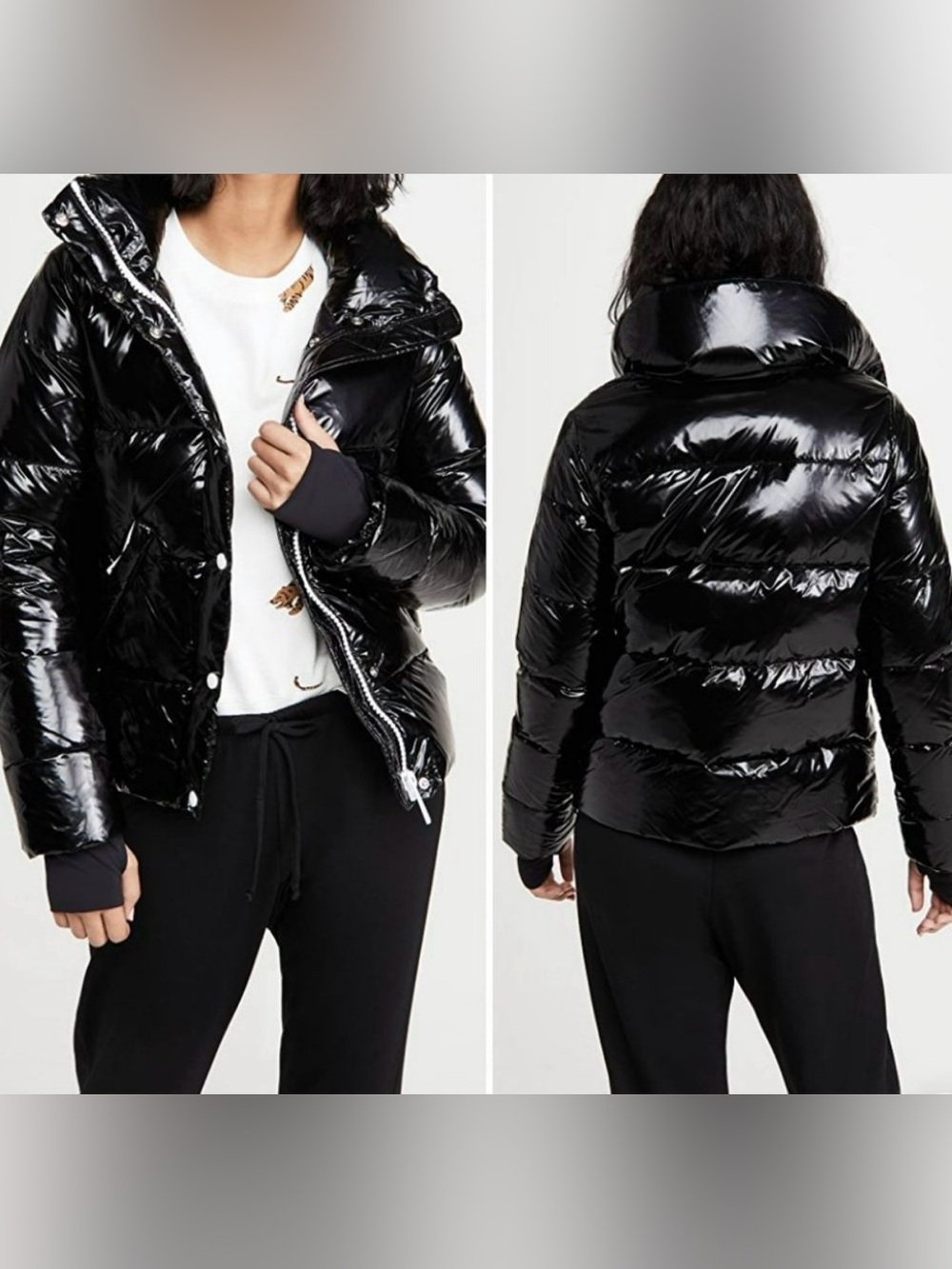 SAM New York Black Taylor Puffer Jacket Size Small